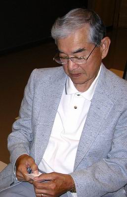 Shigeo Kishimoto with membership to Sumi-e Artists of Canada