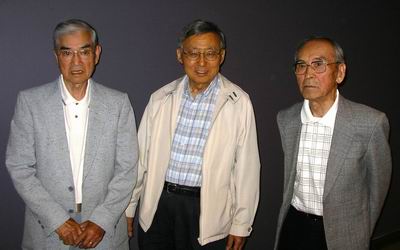 Left-to-right: Shigeo Kishimoto, Peter Ito, and Kiyoshi Kenzaki 