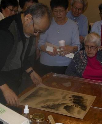 Painting  mounted and returned to its front
