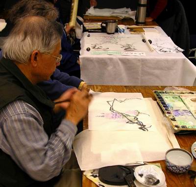 One-on-one advice for wisteria painters