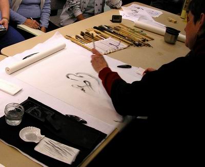 Highlighting parts of a brush stroke