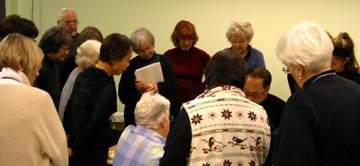 Workshop attendees gather for part two of workshop with Baoxing Zhang