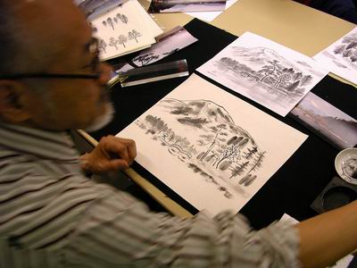 Hiroshi Yamamoto adds reflections in the water